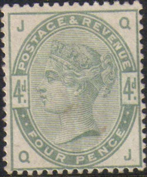 Great Britain - QV - SG192 4d Dull Green SUPERB LIGHTLY MOUNTED MINT EXAMPLE CV £580