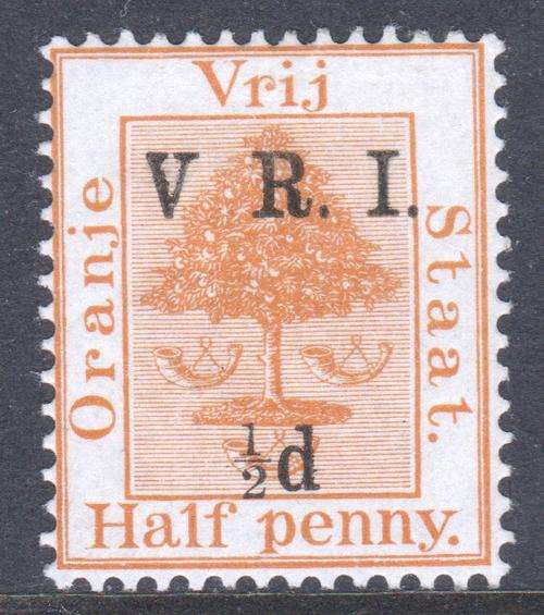 OFS - 1900 SG101a 1/2d on 1/2d Orange with VARIETY "NO STOP AFTER V" MM