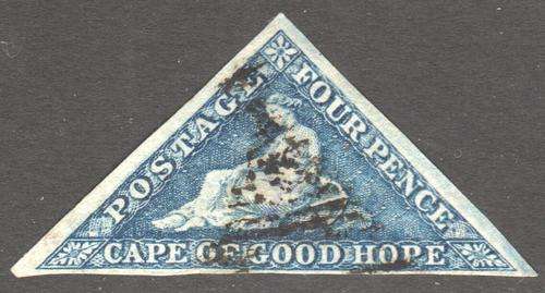 Cape of Good Hope : 1863-64 SG19c 4d Steel Blue VFU