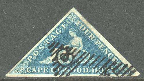 Cape of Good Hope SG4a 4d Blue on lightly blued paper - SUPERB USED