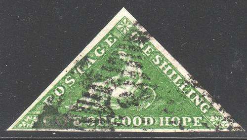 Cape of Good Hope : SG8 1/- Yellow-Green VFU