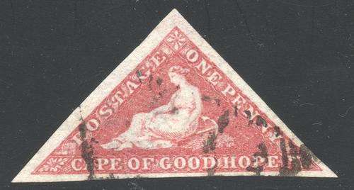 Cape of Good Hope - SG5b - 1d Deep Rose - SUPERB USED