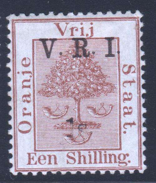 OFS 1900 1s on 1s Brown with large part of "1s" overprint missing
