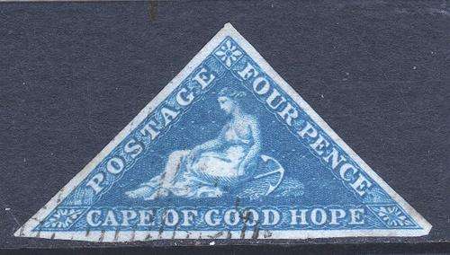 Cape of Good Hope : 1852 SG4a 4d Blue ***SUPERB USED***