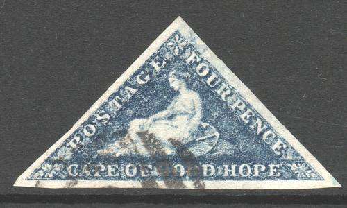 Cape of Good Hope : 1864 SG19b 4d SLATE BLUE - EXCEPTIONAL USED EXAMPLE