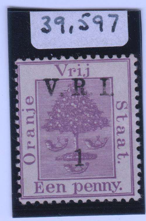 OFS - 1900 SG102i - 1d on 1d Purple - Level stops, VARIETY MISSING "d" - WITH CERTIFICATE