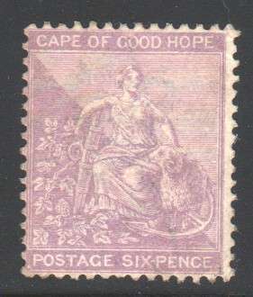 Cape of Good Hope : SG44 6d MAUVE (WM Crown CA) - MINT/UNUSED - SCARCE CV R4000