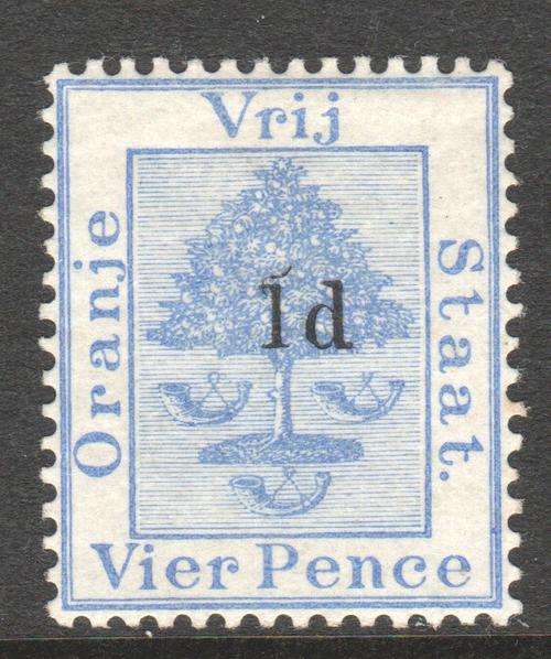OFS - 1890 SG58 1d ON 4d ULTRAMARINE O/P TYPE (b) -  MM