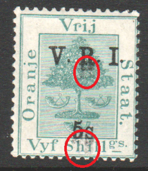 OFS - 1900 SG122 5s on 5s Green with unlisted variety - see below