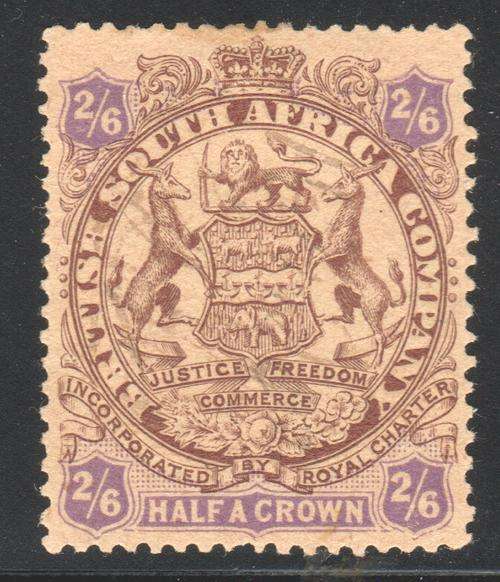 BSAC / Rhodesia : SG48 2s6d Brown & Purple/Yellow - Superb Used CV £90(2017
