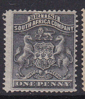 BSAC / Rhodesia : SG1 1d Black MM CV £17(2017)