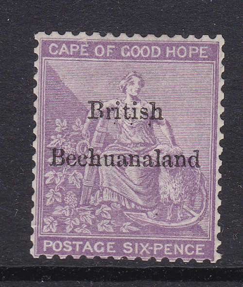 British Bechuanaland 1885 SG7 6d Reddish Purple MM CV R4000