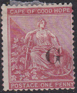 Griqualand West SG5b 1d Carmine-red - MM with o/p type 2