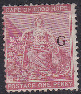Griqualand West SG16 1d Carmine-red - MM with o/p type 15