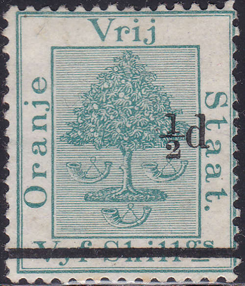 OFS - 1881 SG36 ½d ON 5/- GREEN - MNG