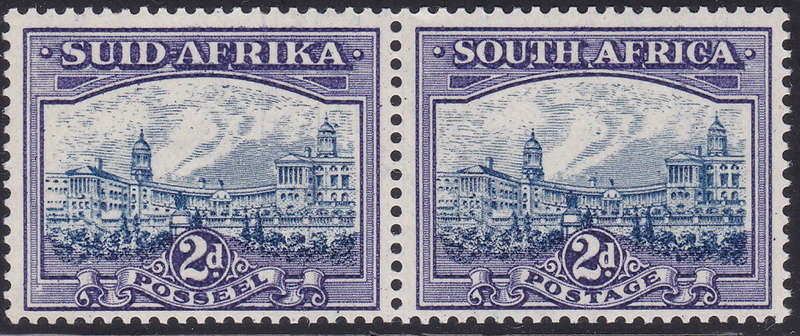 Union of SA - 1938 SACC58 2d BLUE & VIOLET UNMOUNTED MINT