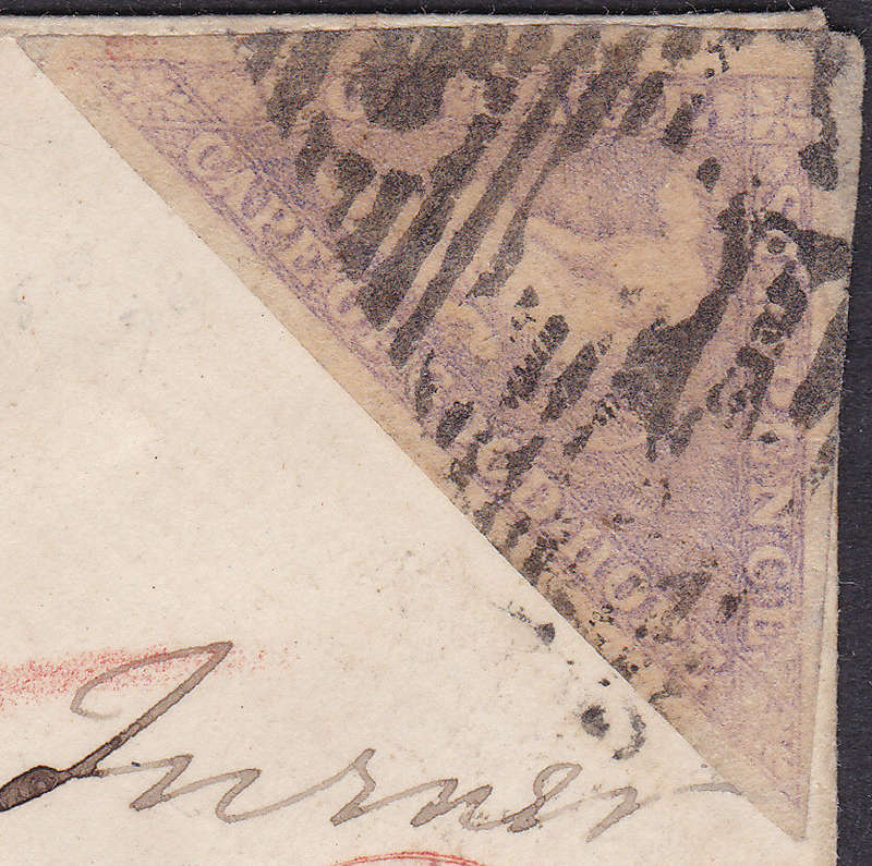 Cape of Good Hope 1860 6d COVER (SG7) (dd 21 JULY 1861)