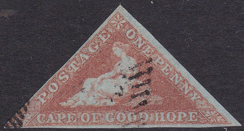Cape of Good Hope 1853 SG1a 1d PALE BRICK-RED - SUPERB LIGHTLY USED EXAMPLE CV £450