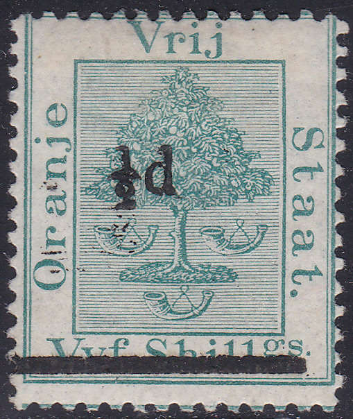 OFS - 1881 SG36 ½d ON 5/- GREEN - MM