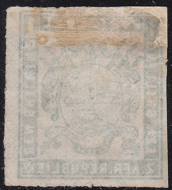 TRANSVAAL 1872-74 SG26(SACC27) 1/- GREEN ON THIN TRANSPARENT PAPER