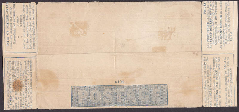 Great Britain : 2d MULREADY LETTER SHEET UNUSED - VERY FINE CV£400+