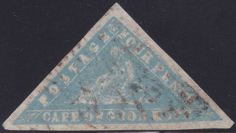 Cape of Good Hope 4d PALE MILKY BLUE WOODBLOCK VFU 3 HUGE MARGINS CV R45000