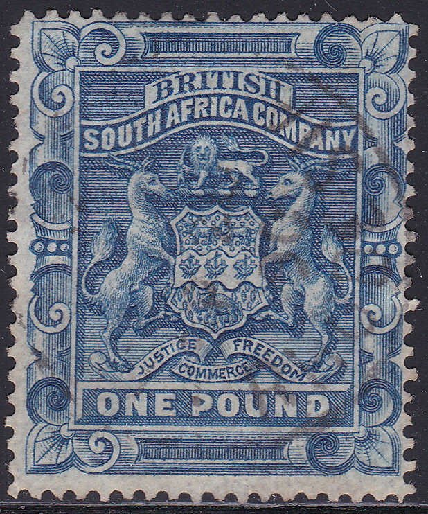BSAC / Rhodesia SG10  : £1 Blue - VFU