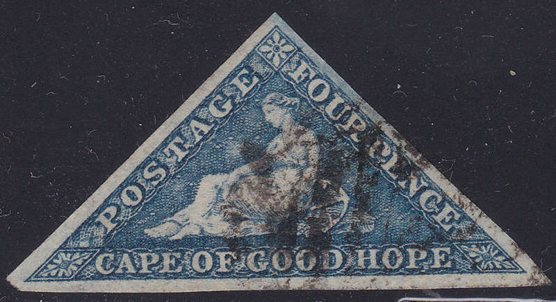 CAPE OF GOOD HOPE 1864 SACC15c / SG19c 4d STEEL BLUE - SUPERB USED - R9000