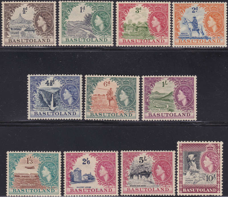 Basutoland 1954 SACC43-53 COMPLETE SET OF 11 - MM/UM