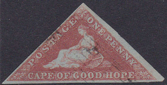 Cape of Good Hope SACC3 1853 1d BRICK RED - VFU CV R11000