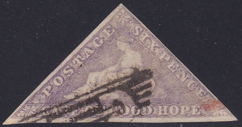 CAPE OF GOOD HOPE 1858  - SACC7b 6d DEEP ROSE-LILAC CV R15000