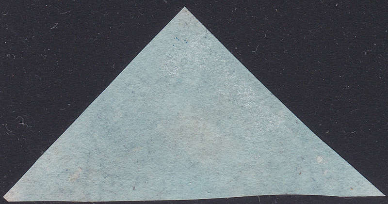 CAPE OF GOOD HOPE 1853 SACC2a - 4d DEEP BLUE ON DEEPLY BLUED PAPER SIDEWAYS WATERMARK- VFU-CV R12000