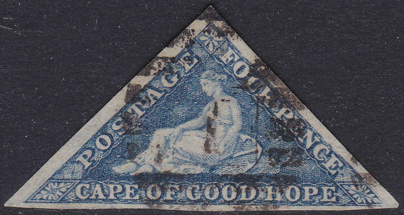 CAPE OF GOOD HOPE 1864 SACC15c 4d STEEL BLUE - VFU - CV R9000
