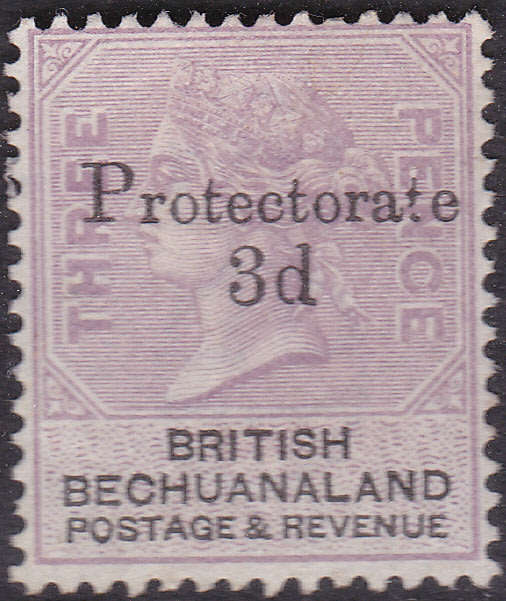 Bechuanaland Protectorate 1888 SACC41 3d ON 3d LILAC and BLACK(UNLISTED VARIETY) MNG CV R5000