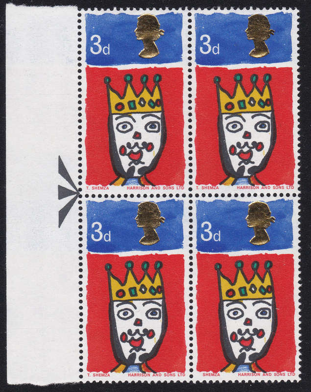 Great Britain : SG713/713c 3d Multicoloured - BO4,BOTTOM RIGHT STAMP - VARIETY MISSING `T` **UM**
