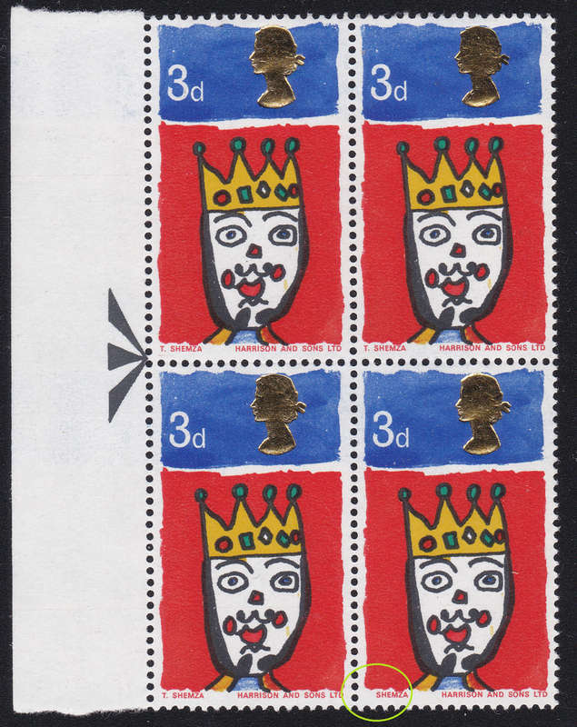 Great Britain : SG713/713c 3d Multicoloured - BO4,BOTTOM RIGHT STAMP - VARIETY MISSING `T` **UM**