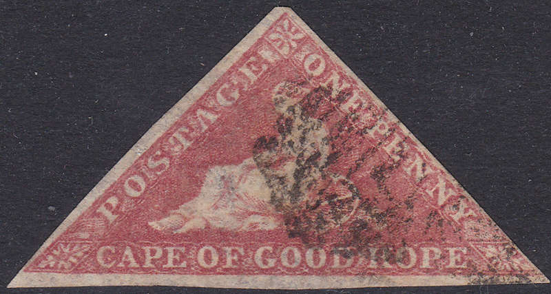 Cape of Good Hope : SG5b 1d Deep Rose FINE USED  CV R15000