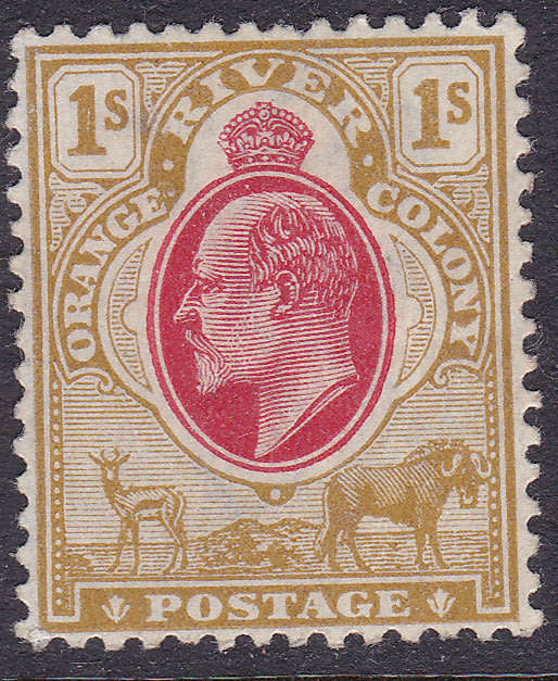 OFS / ORC SG146 1/-  SCARLET and BISTRE MM