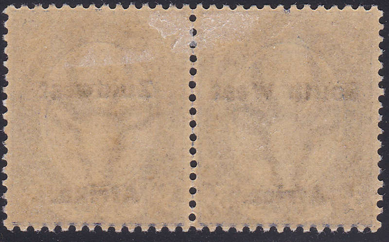 SWA 1924 TYPE V1 SACC43a 3d DEEP BRIGHT BLUE BILINGUAL PAIR MM (9,5mm , 16mm) CV R3500