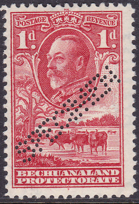 BECHUANALAND PROTECTORATE 1932 SACC95s 1d SCARLET `SPECIMEN` LMM CV R833