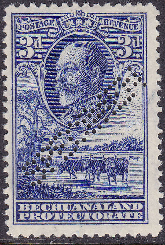 BECHUANALAND PROTECTORATE 1932 SACC97s 3d ULTRAMARINE `SPECIMEN` LMM CV R833