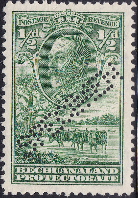 BECHUANALAND PROTECTORATE 1932 SACC94s ½d GREEN `SPECIMEN` UM CV R833