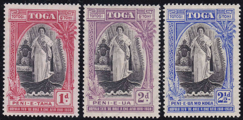 TOGA 1938 SG71-3 SET OF THREE MM CV £30