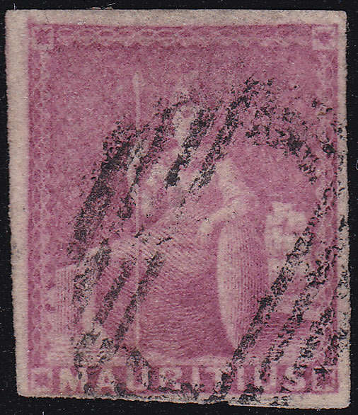 MAURITIUS 1859 SG29 (9d) DULL MAGENTA  CV £225