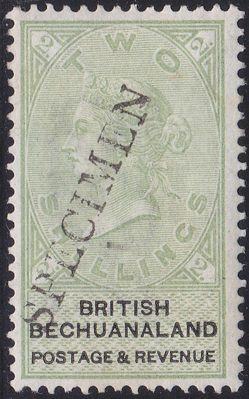 BECHUANALAND 1887 SACC16s 2/- GREEN and BLACK `SPECIMEN` CV R2083