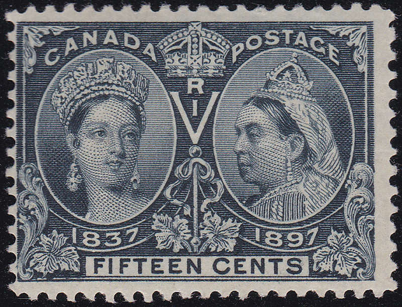 CANADA 1897 JUBILEE ISSUE SG132 15c SLATE MM 2017 CV £140