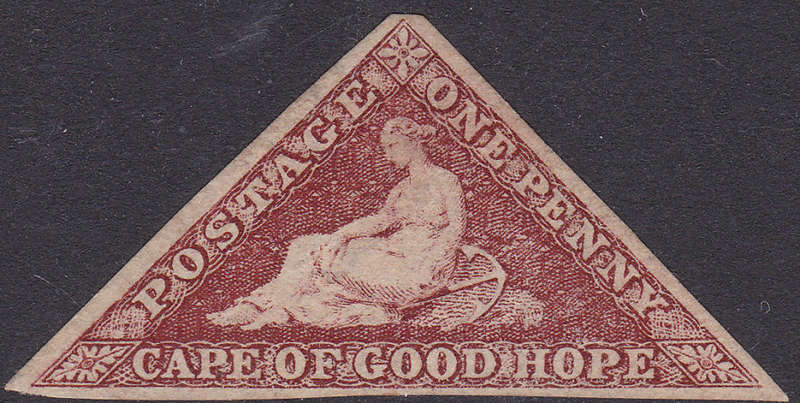 CAPE OF GOOD HOPE 1864 SACC14b - 1d BROWNISH-RED - UNUSED - CV R30000