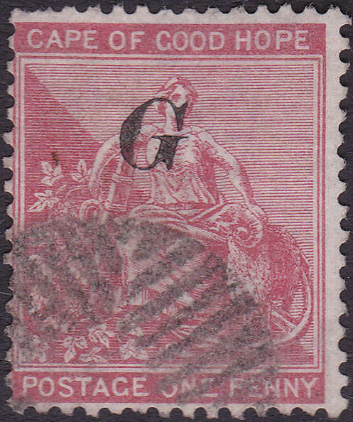 Griqualand West 1878 SACC11i  - 1d PALE CARMINE RED VFU CV R5500