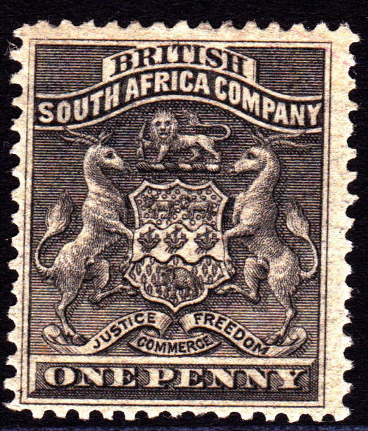BSAC / Rhodesia : SG1 1d Black MM CV £17