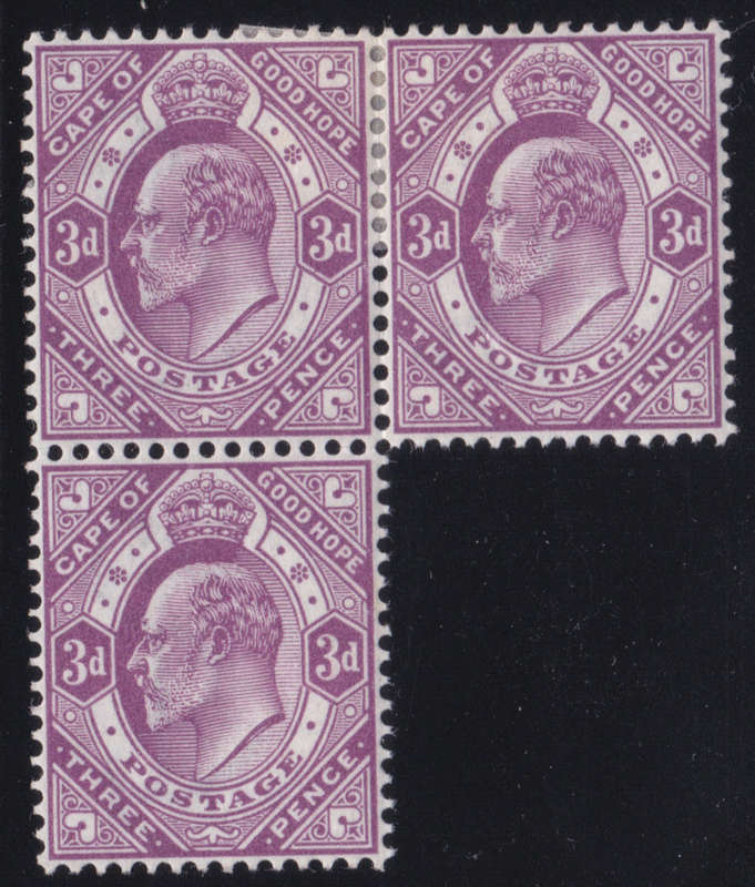 Cape of Good Hope 1902 SACC69 3d MAGENTA BO3 - MM CV R1200